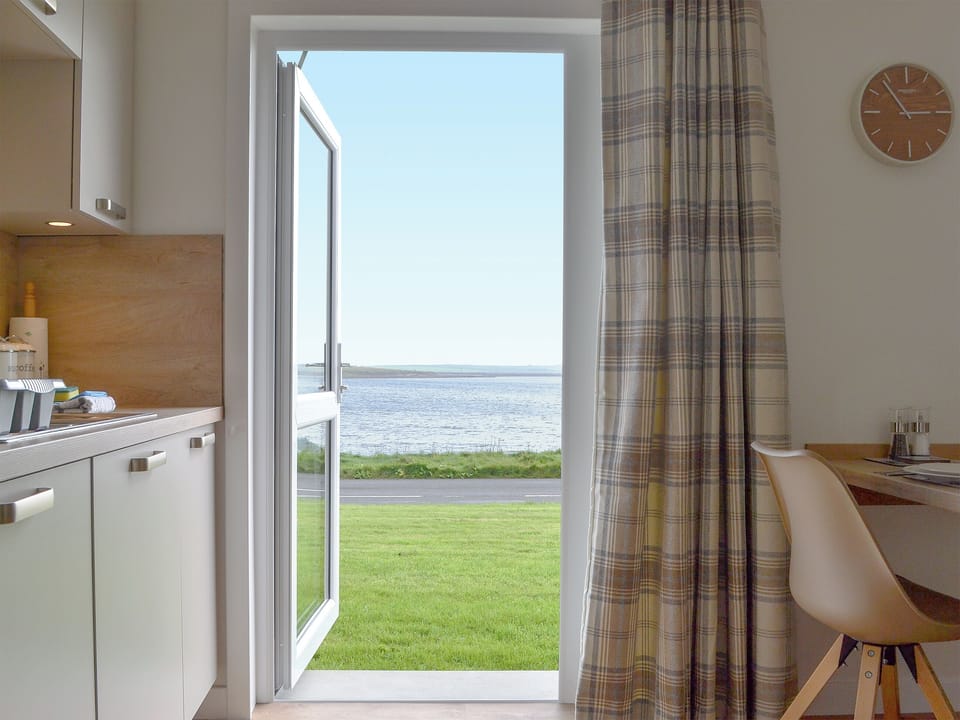 Delightful view from the kitchen area | Rockworks Chalets No. 3 - Rockworks Chalets, Holm, near Kirkwall