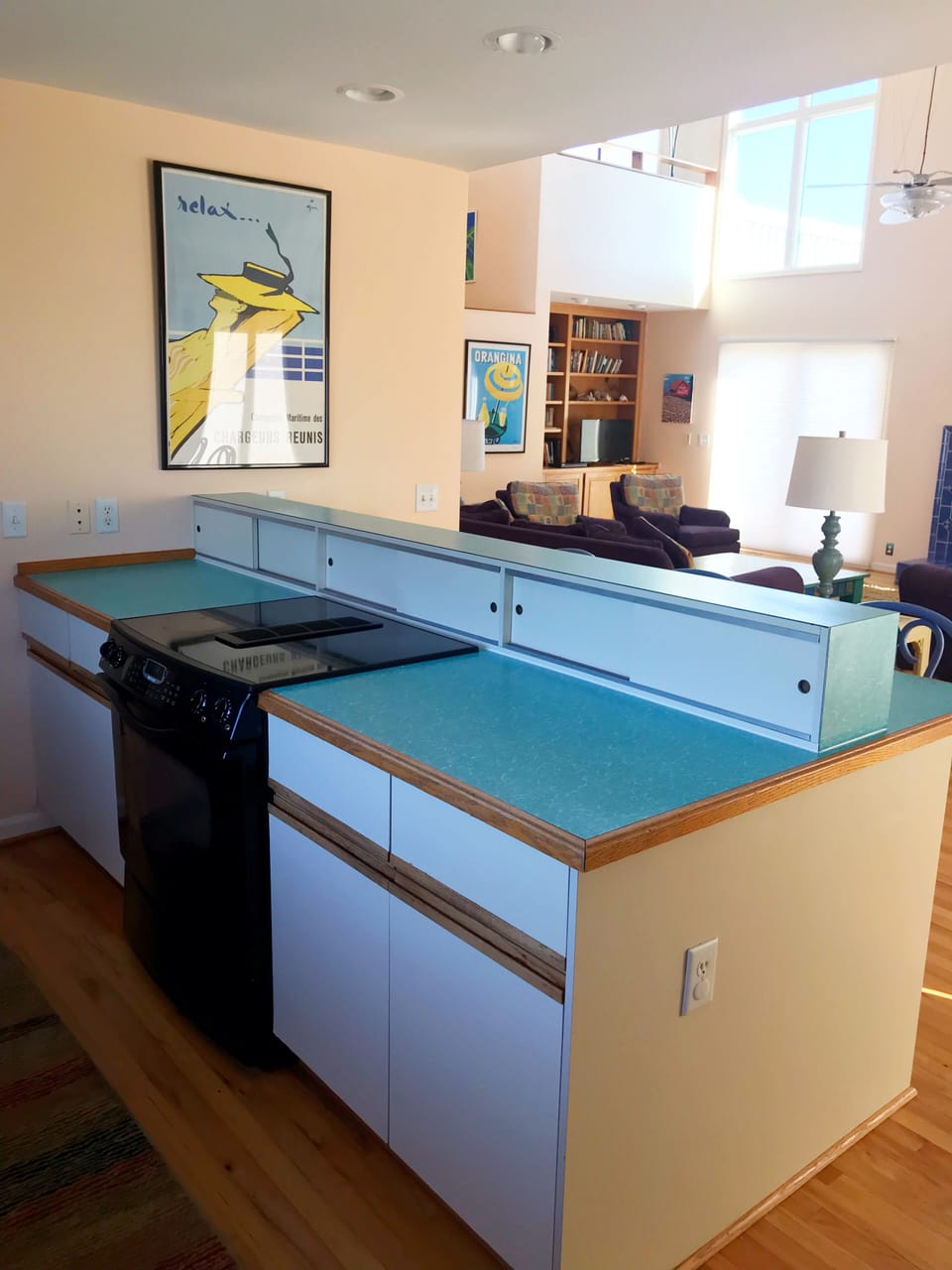 Jenn-air range and great view of the ocean while you cook dinner.