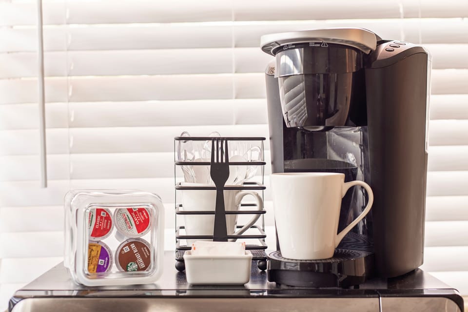Coffee pods provided for your enjoyment