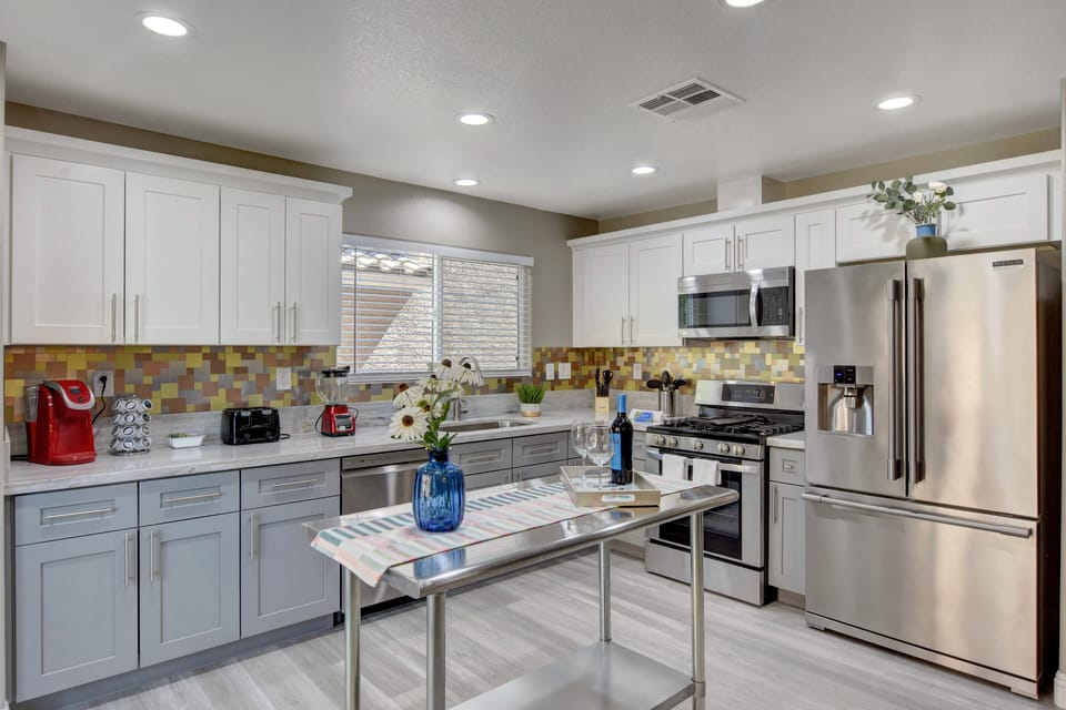 Modern kitchen with all appliances
