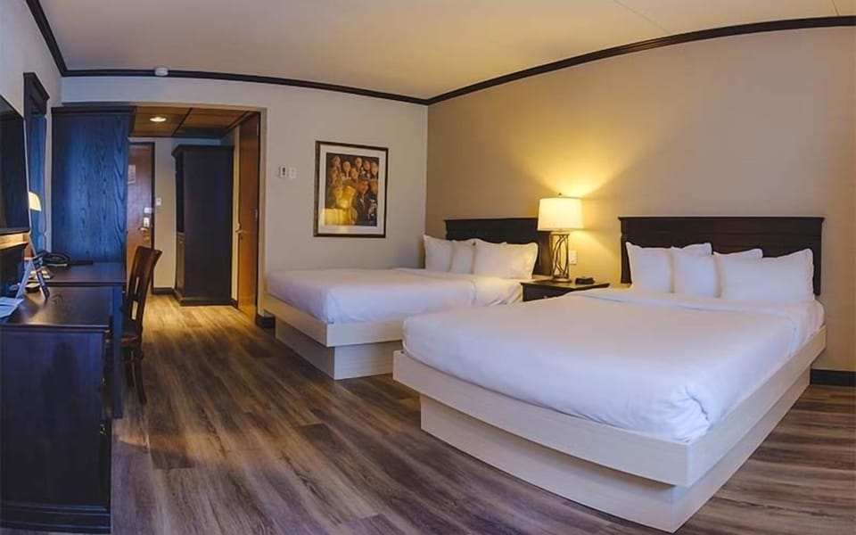 Spacious Room, 2 Queen Beds | In-room safe, desk, soundproofing, iron/ironing board
