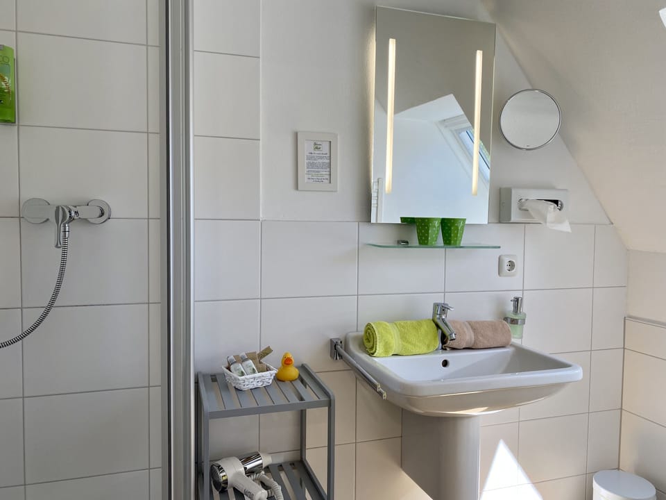 Basic Double Room, Balcony | Bathroom amenities | Shower, eco-friendly toiletries, hair dryer, slippers