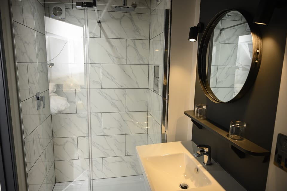 Free toiletries, hair dryer, towels