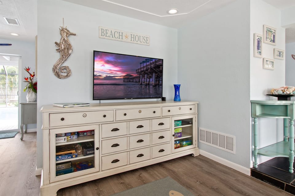 55" Roku TV in the living room