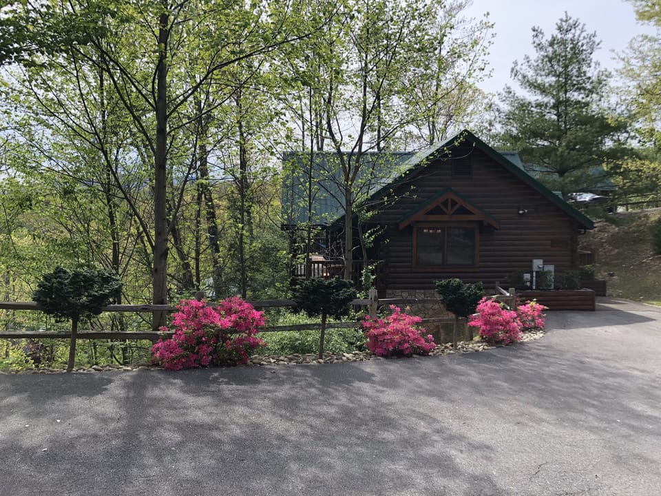 Driveway with parking