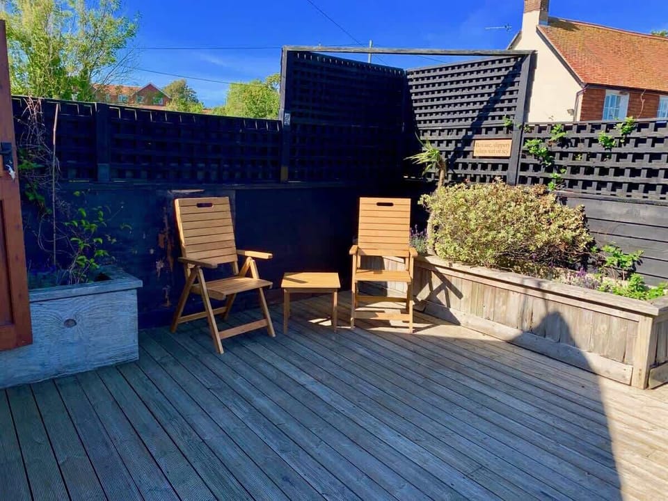 Outside decking seating area for 2.