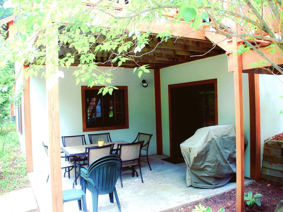 Lower unit patio along with a grill