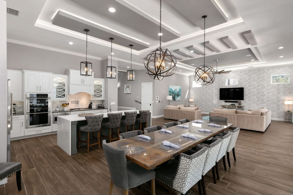 The formal dining table is great for serving a home cooked meal to loved ones