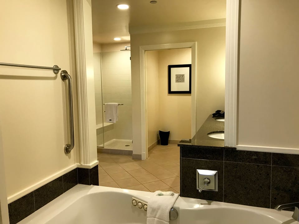 Attached studio bathroom
