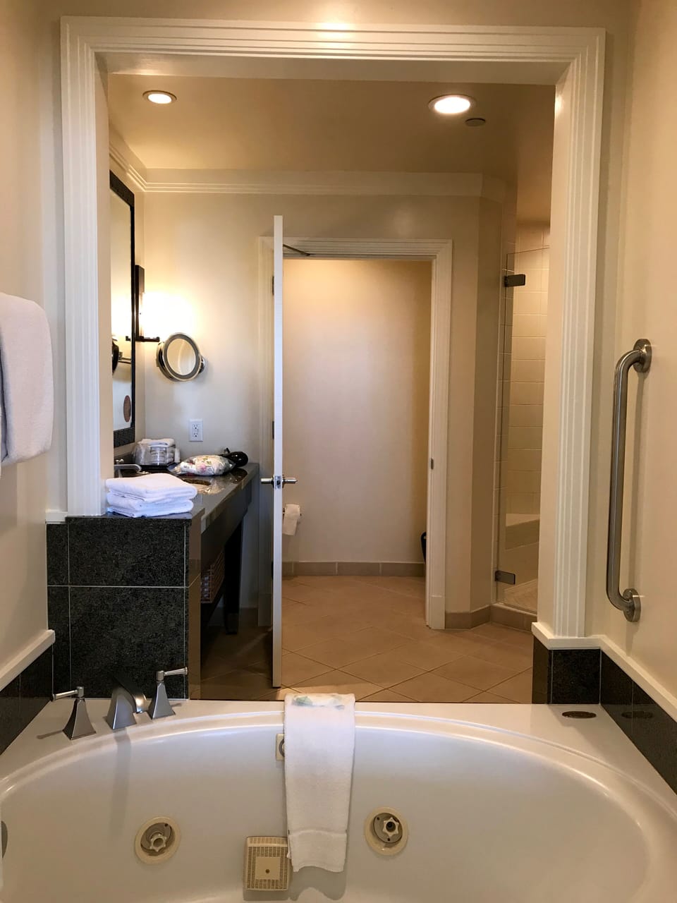 Attached studio bathroom