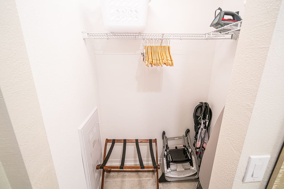 Walk-in closet next to master bedroom 