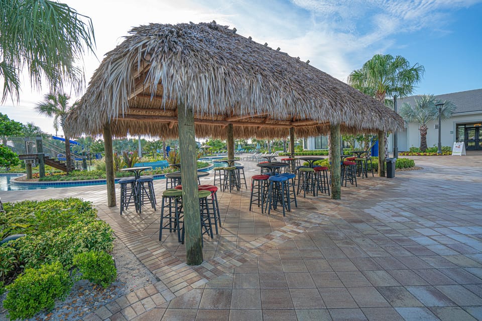 Shade next to Tiki bar at clubhouse