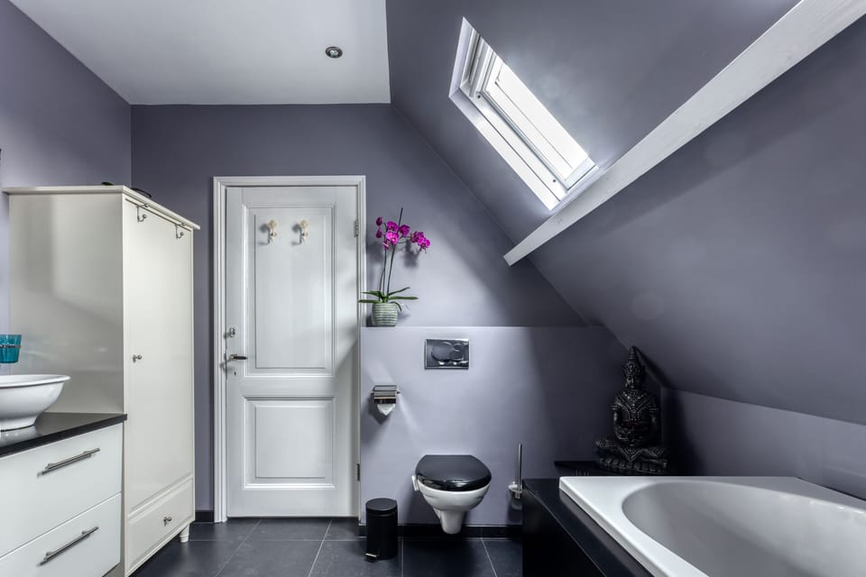 Deluxe Apartment | Bathroom | Separate tub and shower, deep soaking tub, rainfall showerhead