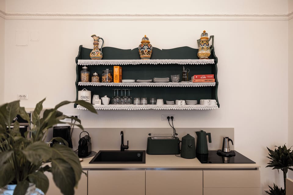 Shared fridge, coffee/tea maker, electric kettle