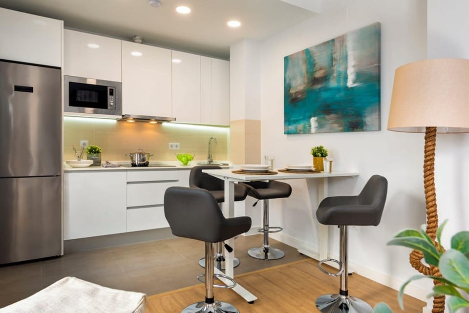 Apartment, Terrace (2 Bedrooms) | Private kitchen | Full-size fridge, microwave, stovetop, espresso maker