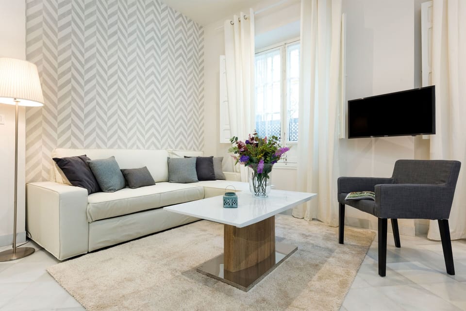 Apartment (2 Bedrooms) | Living area | 32-inch flat-screen TV with cable channels, TV