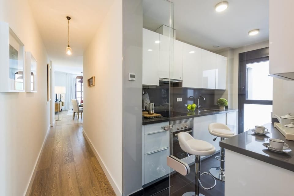 Apartment, Terrace | Private kitchen | Full-size fridge, microwave, oven, dishwasher