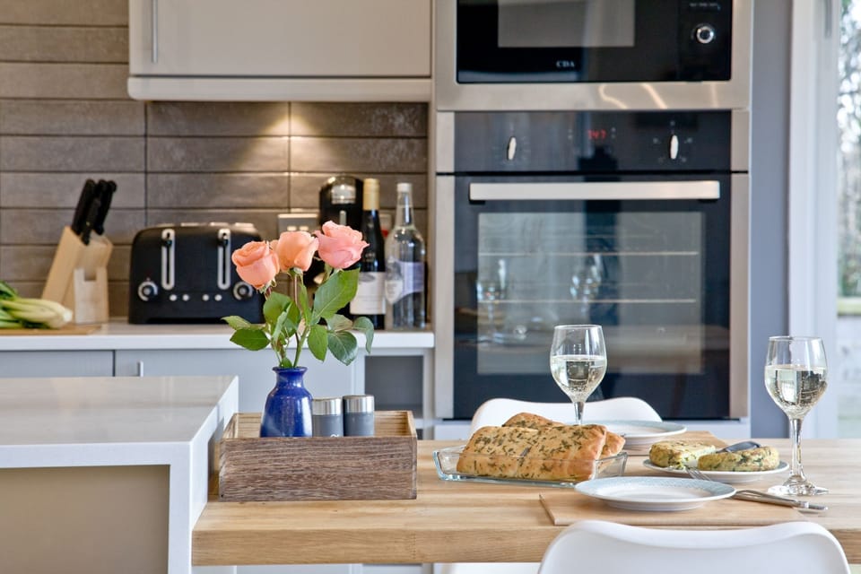 Kitchen are with breakfast bar seating two - Nyland Lodge, Strawberryfield Park