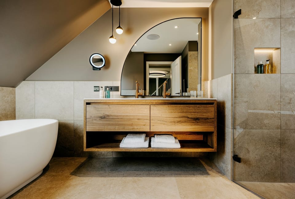Eco-friendly toiletries, hair dryer, bathrobes, slippers