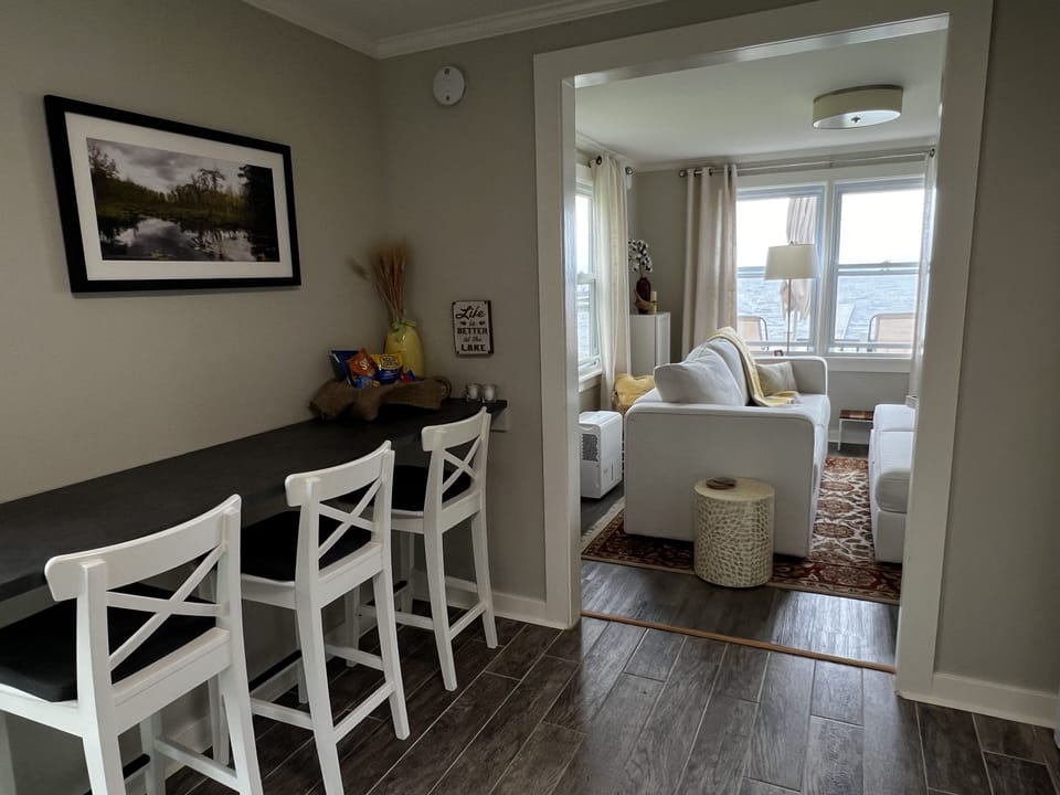 Kitchen (counter only, dining table for 4 is on lake front deck)