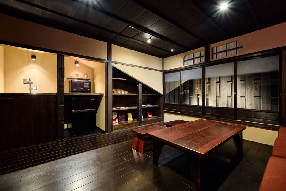 Private Japanese Machiya Suite with Open-Air Bath & Zen Garden - SHU | Minibar, in-room safe, individually decorated, iron/ironing board