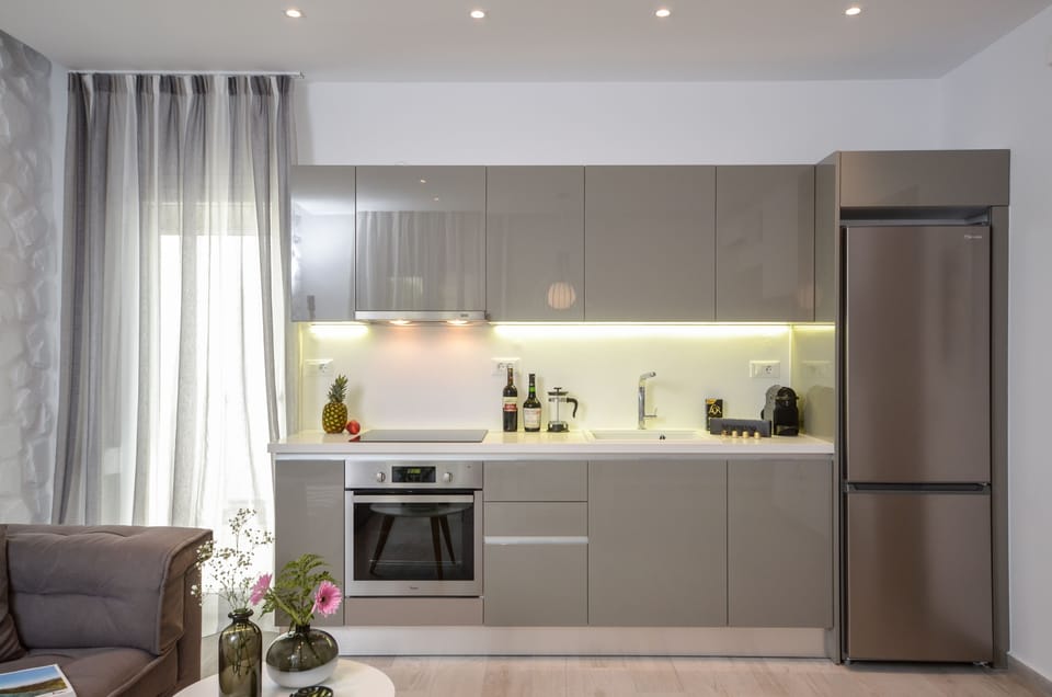 Grand Apartment | Private kitchen | Full-size fridge, oven, stovetop, dishwasher