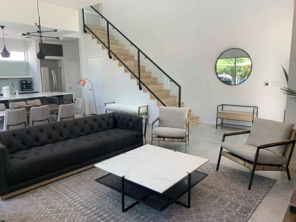 Living room and stairs