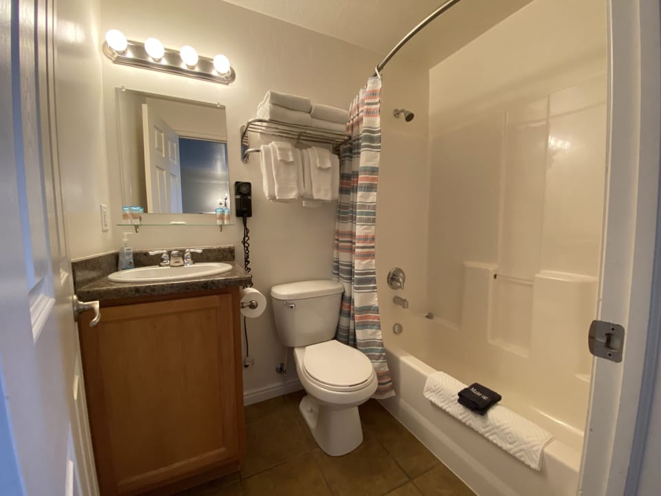 Honeymoon Studio Suite, Non Smoking, Garden View | Bathroom | Designer toiletries, hair dryer, towels, soap