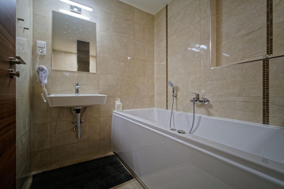 Hair dryer, towels