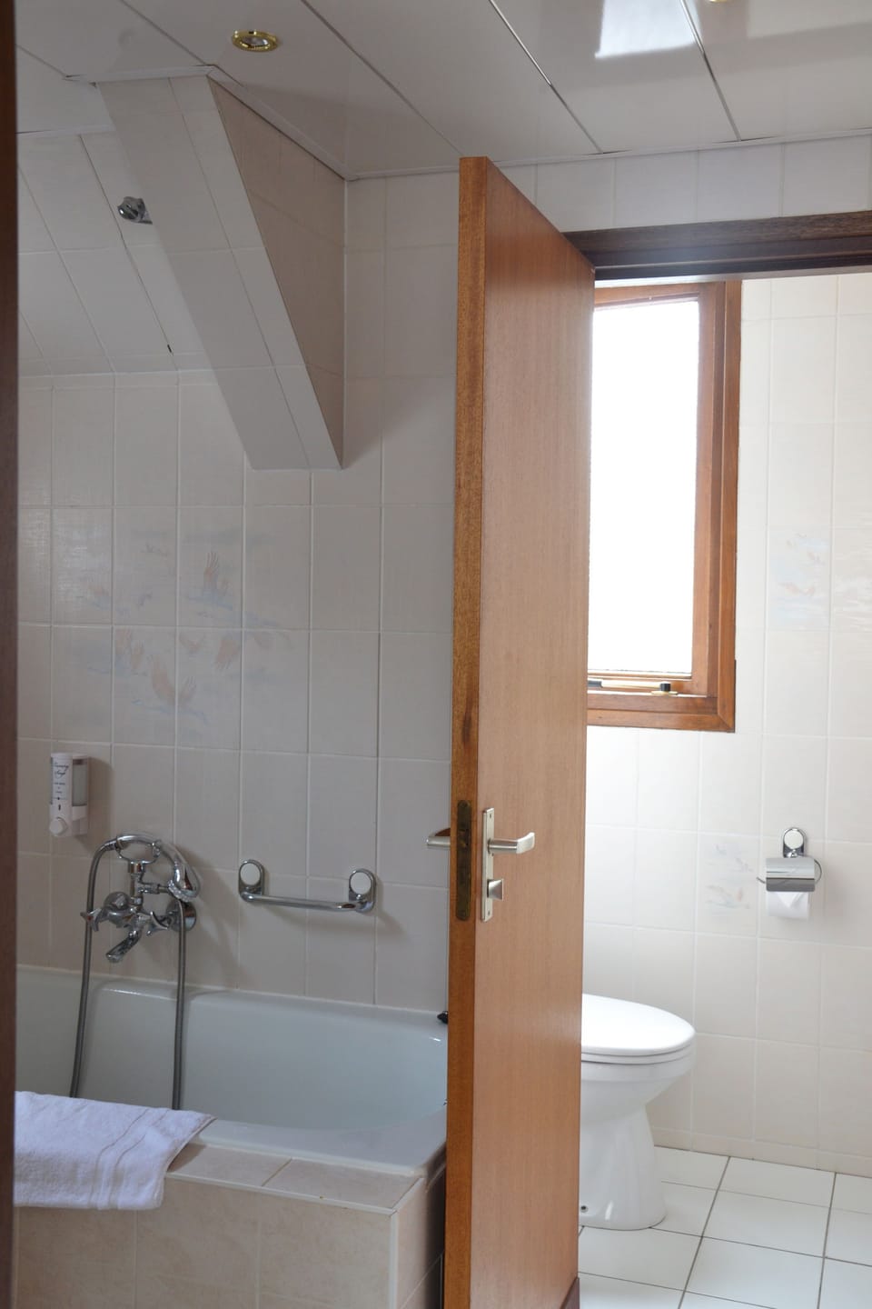 Eco-friendly toiletries, hair dryer, towels