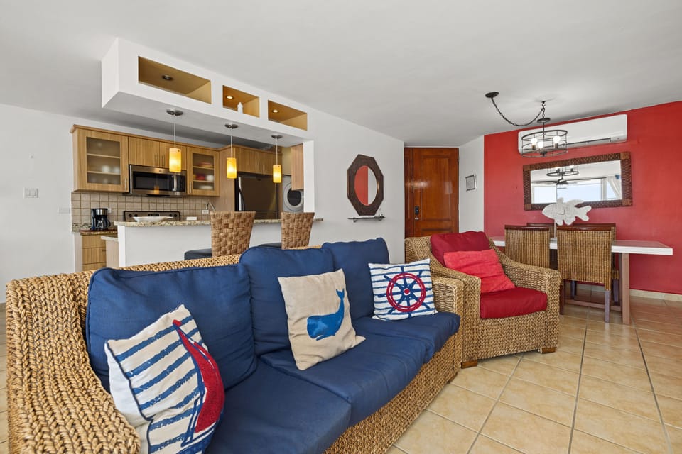 Kitchen, living and dinning room