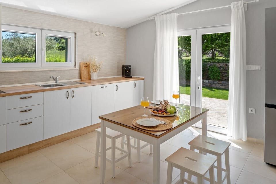 The kitchen is fully equipped with everything you need for a very comfortable stay.

