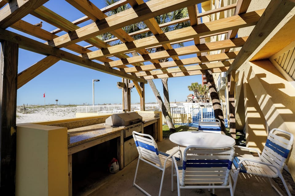 Grilling area on east and west side. 