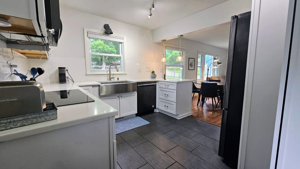 Full kitchen with everything you should need to cook a meal and relax 