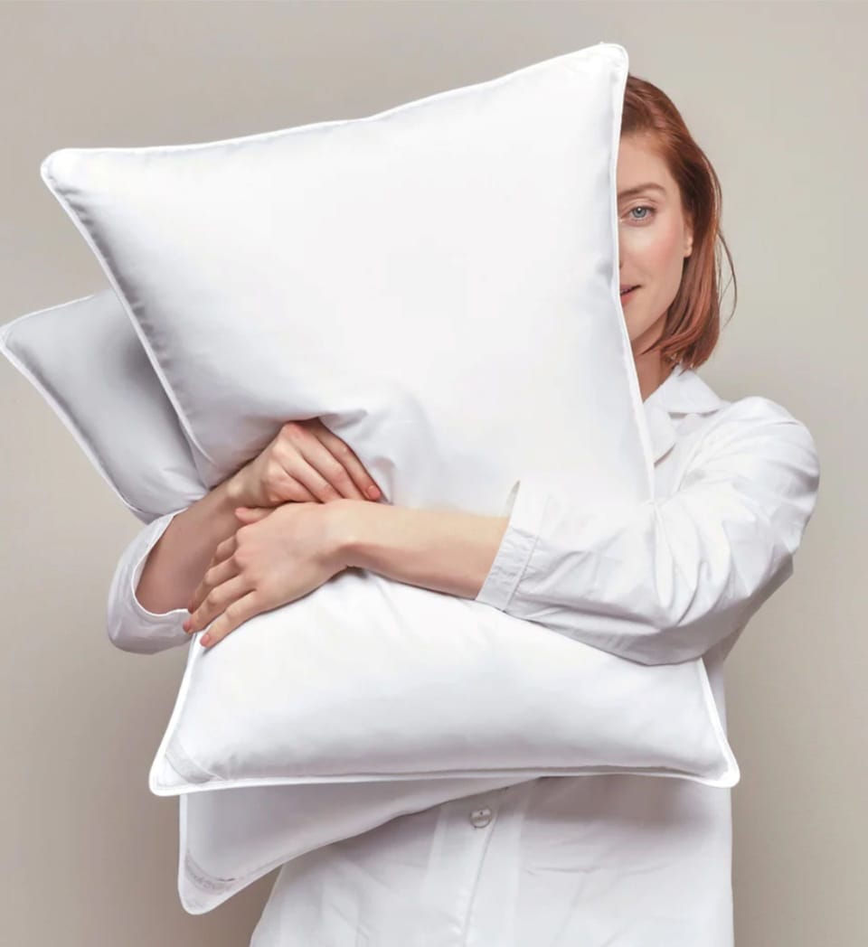 Rest your head on the softness of down pillows.