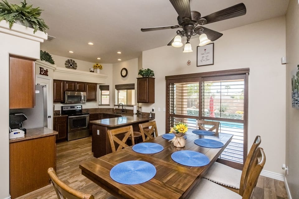 Counter high dining table and bar