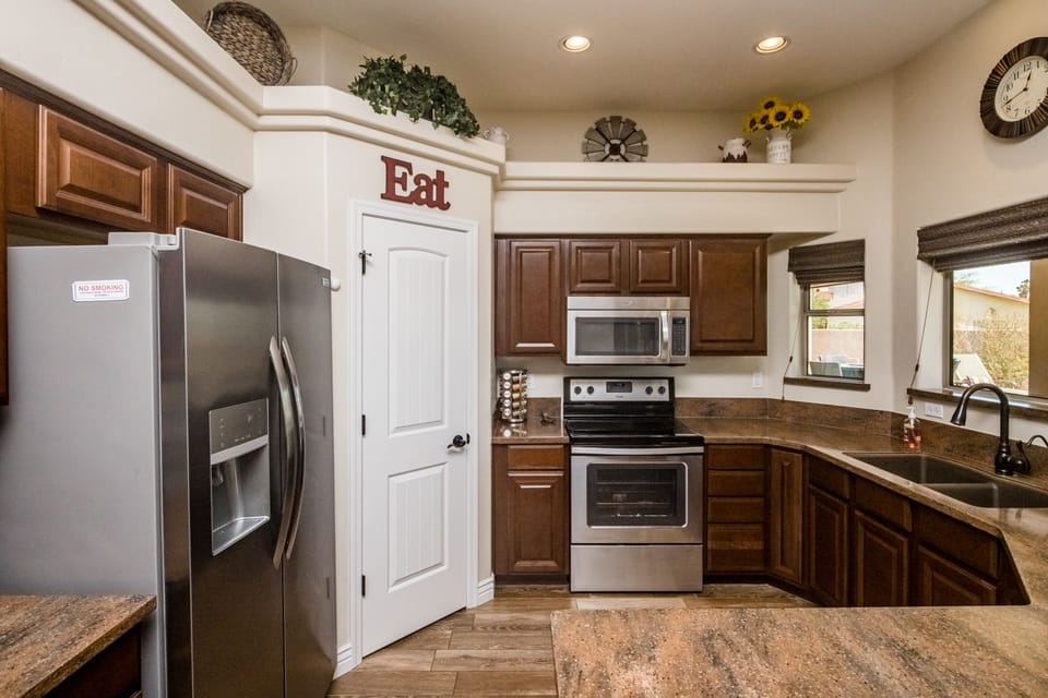 Fully stocked kitchen