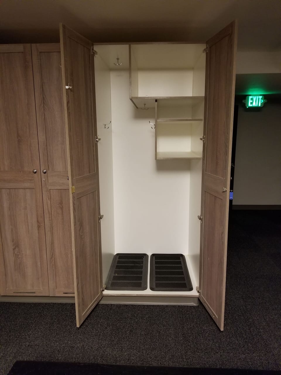 Inside the ski locker