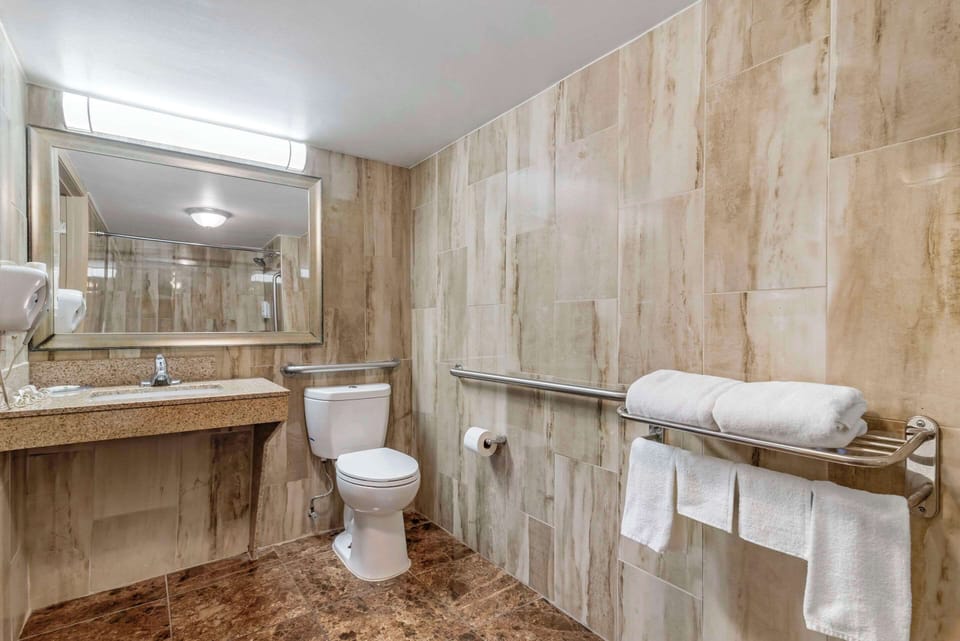 Room, 1 King Bed, Accessible, Non Smoking | Desk, laptop workspace, blackout drapes, iron/ironing board