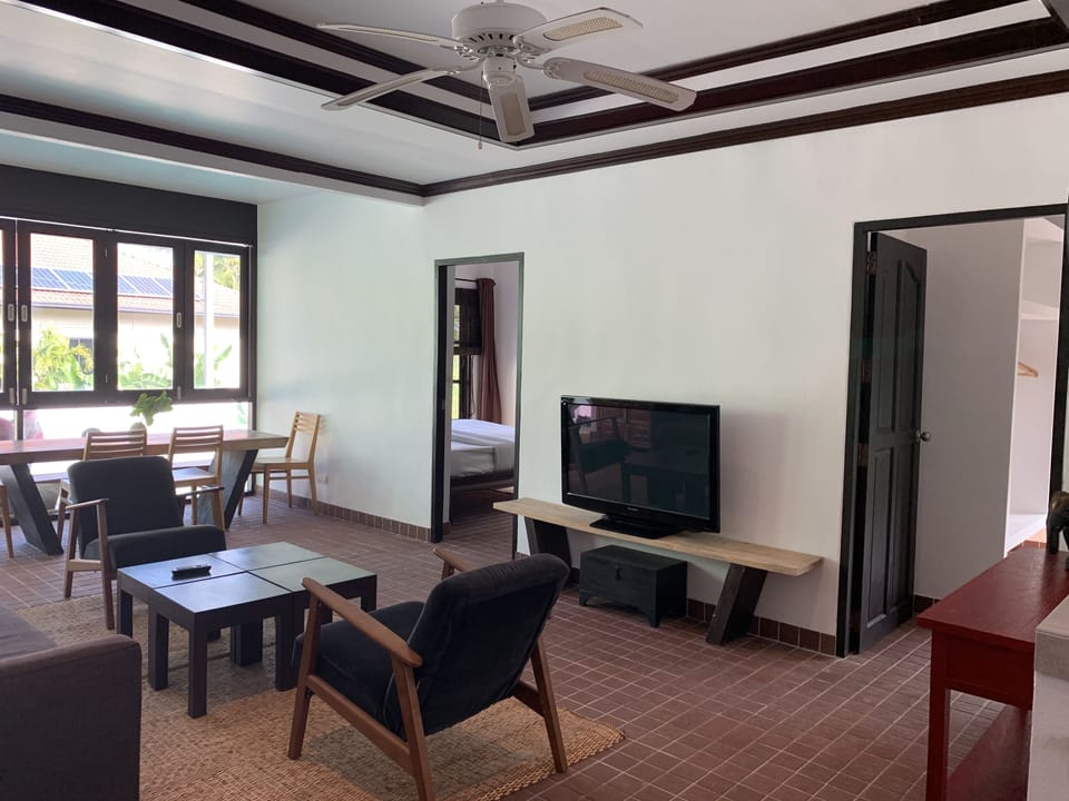2 Bedrooms with Private Pool Villa | Living area | 49-inch Smart TV with cable channels, TV, Netflix