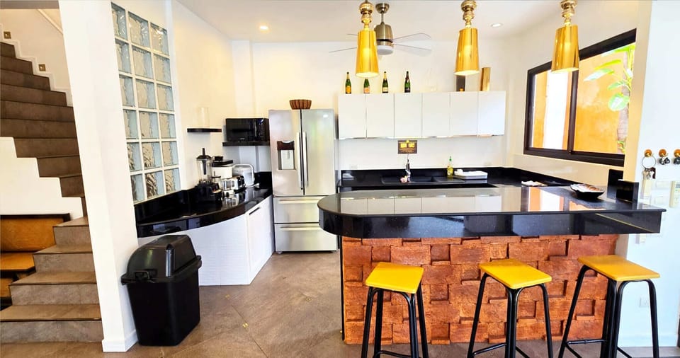 Luxury Villa, Private Pool | Private kitchen | Full-size fridge, microwave, stovetop, coffee/tea maker