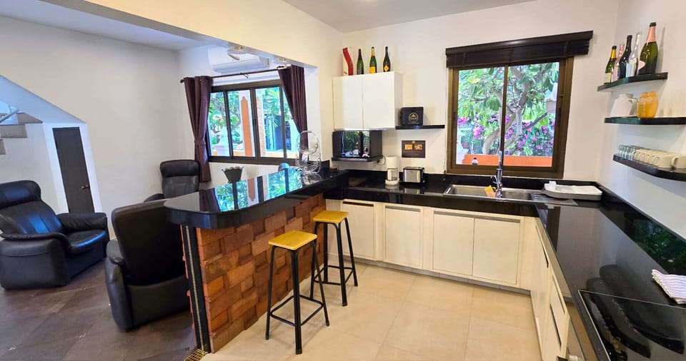 Luxury Villa, Private Pool | Private kitchen | Full-size fridge, microwave, stovetop, espresso maker