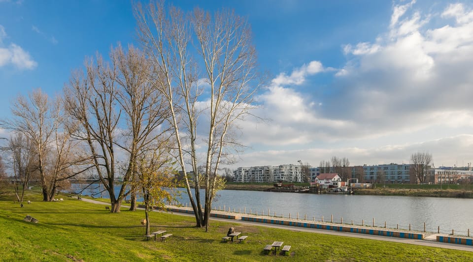 Deluxe Apartment, 2 Bedrooms, River View (Stachowskiego 4 st.) | View from room