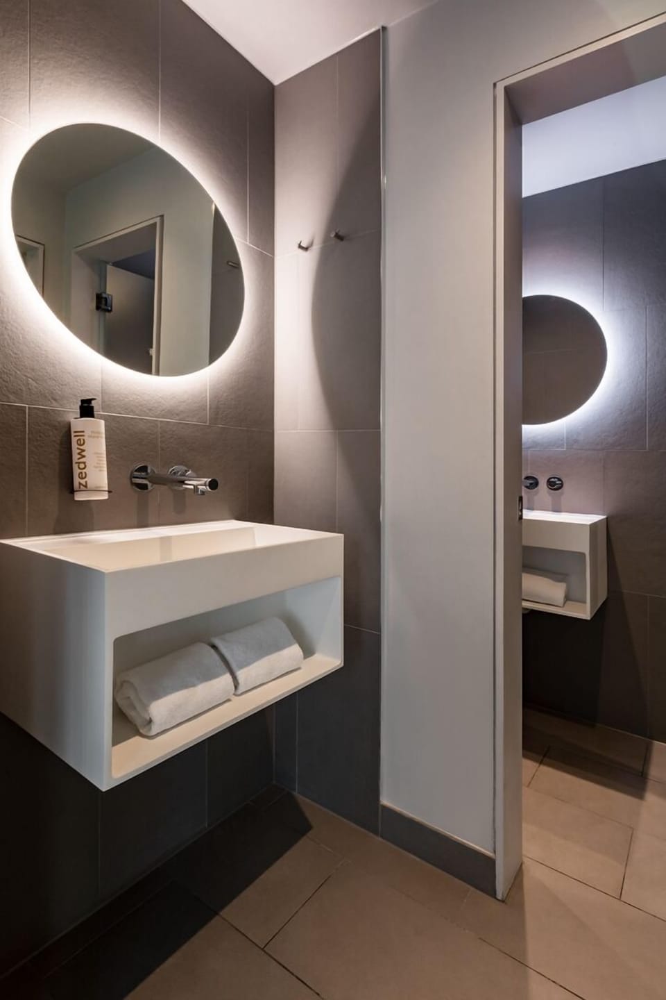 Shower, towels, soap, shampoo