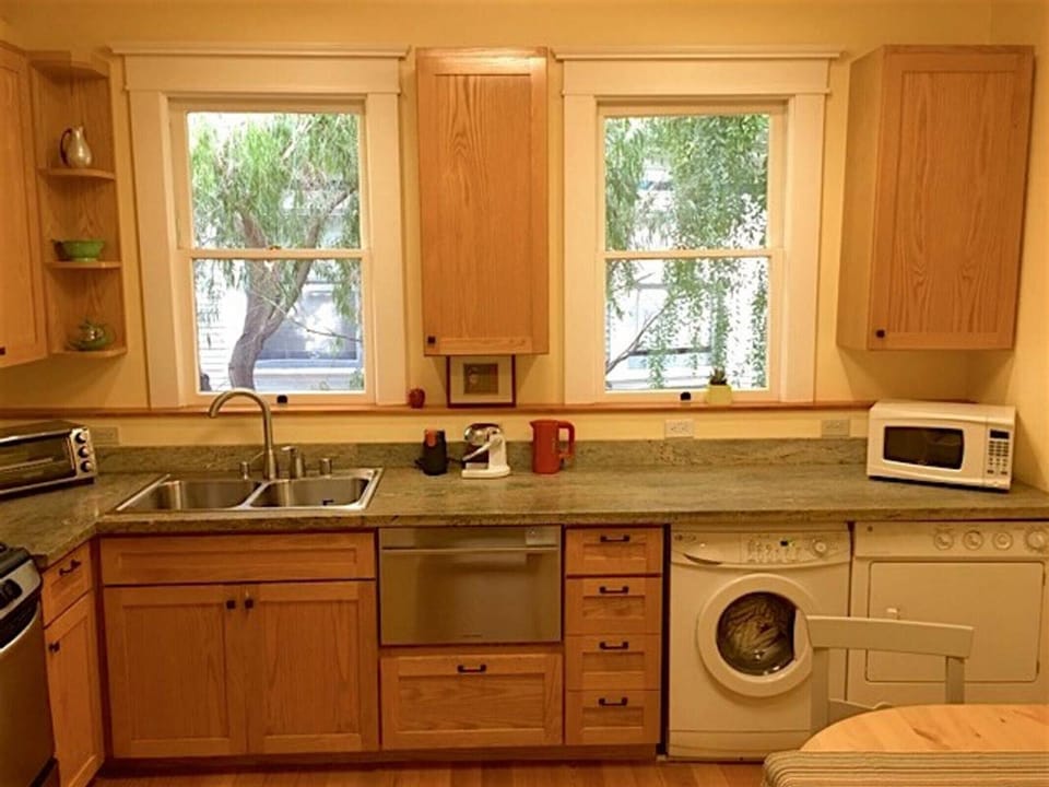 Apartment | Private kitchen | Full-size fridge, microwave, oven, stovetop