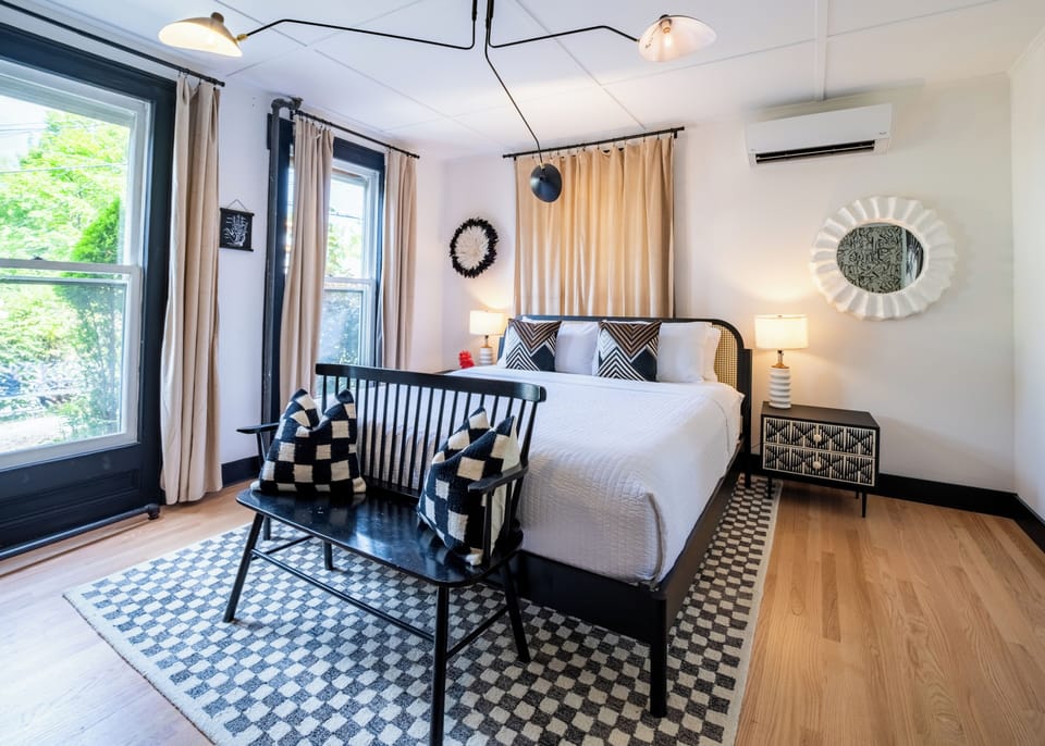 Room 1 - First Floor | Premium bedding, memory foam beds, individually decorated