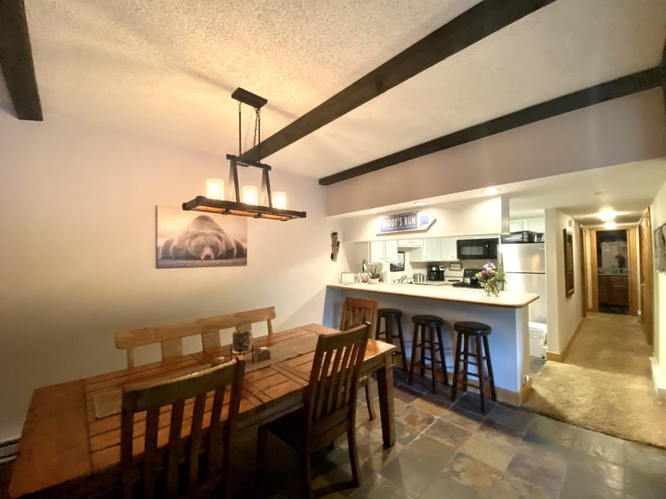 Dining and kitchen space