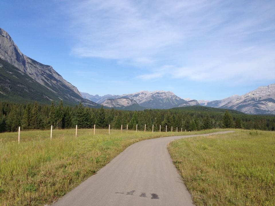 The Legacy Trail: bike, hike, walk or run from Canmore to Banff. 