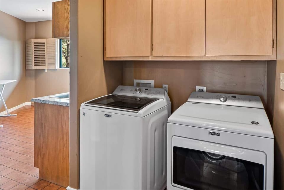 There is a washer and dryer for your convenience