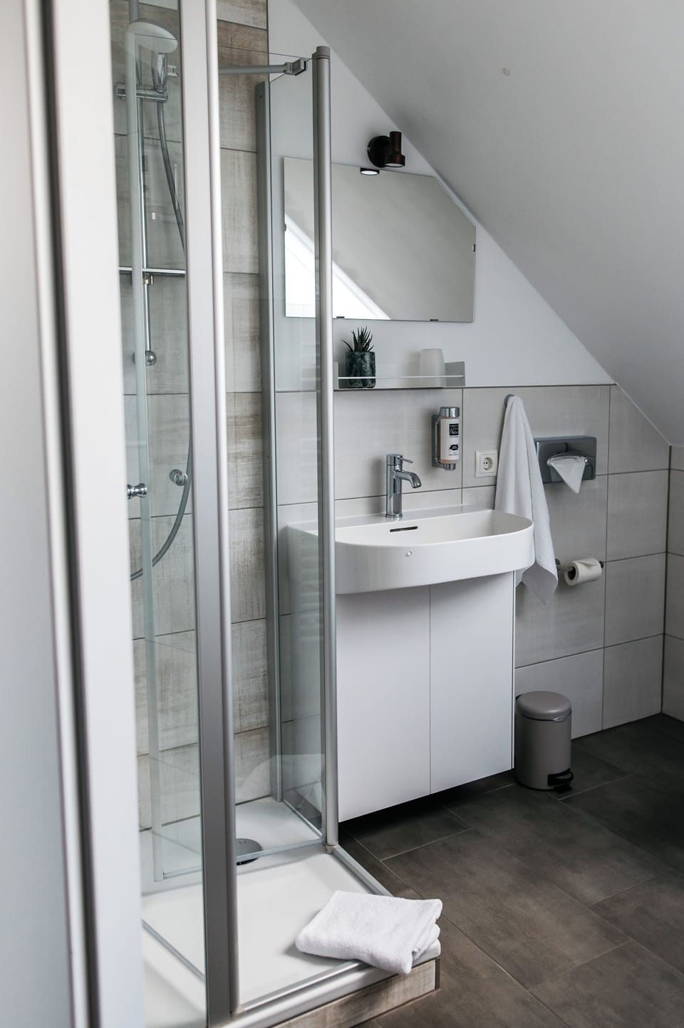 Single Room | Bathroom | Shower, hair dryer, towels